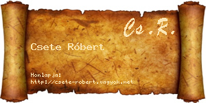 Csete Róbert névjegykártya