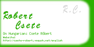 robert csete business card