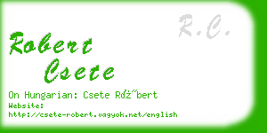 robert csete business card